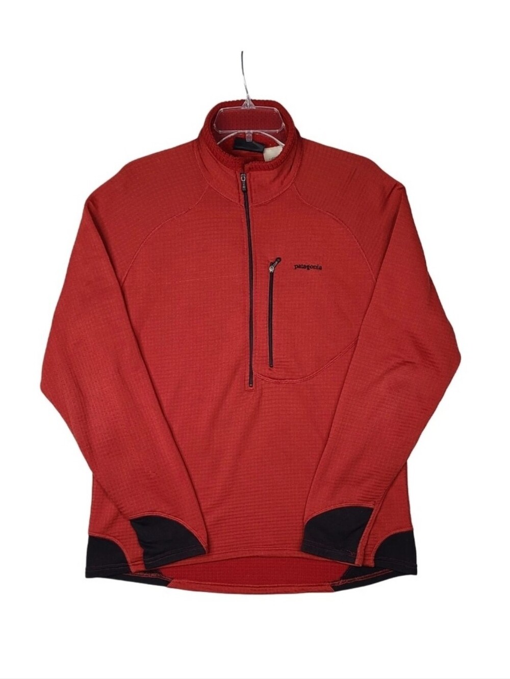 Patagonia Vintage R1 Grid Fleece Pullover Orange Style 40102FA USA Made Men's M